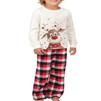 2. / isti obiteljski pidžama Set za žene, muškarce i djecu, pidžame s elastičnim strukom, božićne pidžame s dugim rukavima, majice