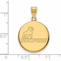 Veliki privjesak od žutog zlata od 10 karata s logotipom Sveučilišta Samford, proizveden u SAD-u 1. 9002.