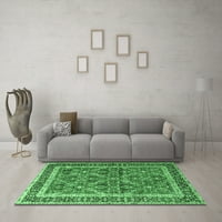 Tradicionalni pravokutni perzijski sagovi u smaragdno zelenoj boji za prostore tvrtke, 5' 7'