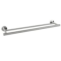 Dvostruki zidni tračnica montirana vješalica od nehrđajućeg čelika za srebrni ton u kupaonicu