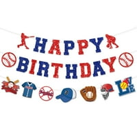 Nakit za Bejzbol za rođendanske zabave, potrepštine za dječake, natpis za sretan rođendan