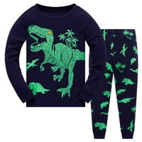Odjeća za jednogodišnje dječake, Majice + košulja, Pidžame, Komplet odjeće za dinosaure za dječake, dječja pidžama, hlače s likovima