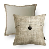 Posteljina obrezana gumba Phantoscop's Designer Design Decorativni jastuk za bacanje, 18 18