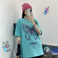 Odjeća u stilu vile grunge estetska majica s leptir mašnom modni novi indie ljetni top kratkih rukava