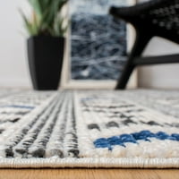 Sedona Zoolander Geometric Striped Runner prostirka, ugljen bjelokosti, 2'4 9 '