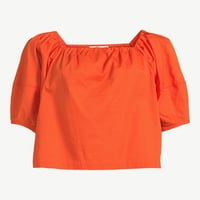 Besplatni montažni ženski kvadratni vrh vrata s rukavima bluza