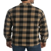 Wrangler muška i velika i visoka jakna od košulje od runa, do veličine 5xl