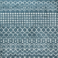 Marokanski tepih od vlakana, 9 '12', svijetloplava