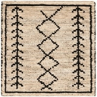 Jedinstveni Primorski kromatski tepih na tkalačkom stanu tamnoplava bež 10' 6 16' 5 pravokutni geometrijski dizajn savršen je za